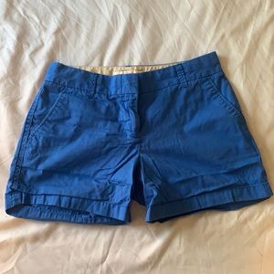 JCrew blue chino shorts, size 0